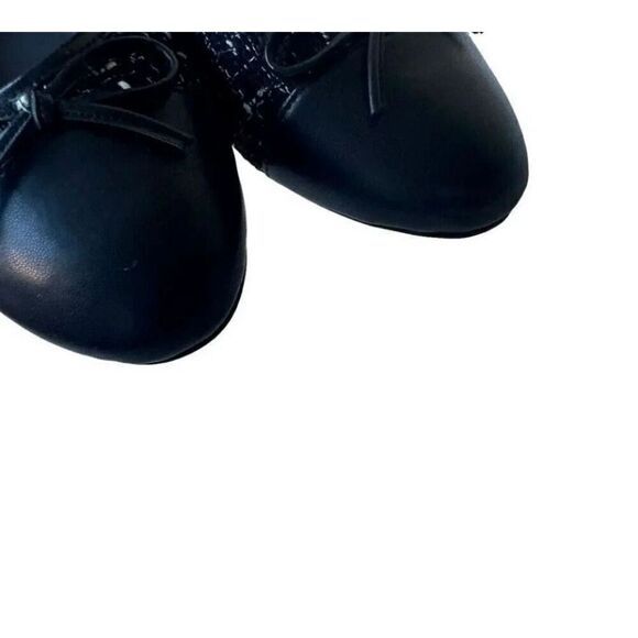 J Crew Black Tweed Ballet Classy  Flats Round Toe Bow Women’s Shoes Sz 8.5 - Picture 8 of 13